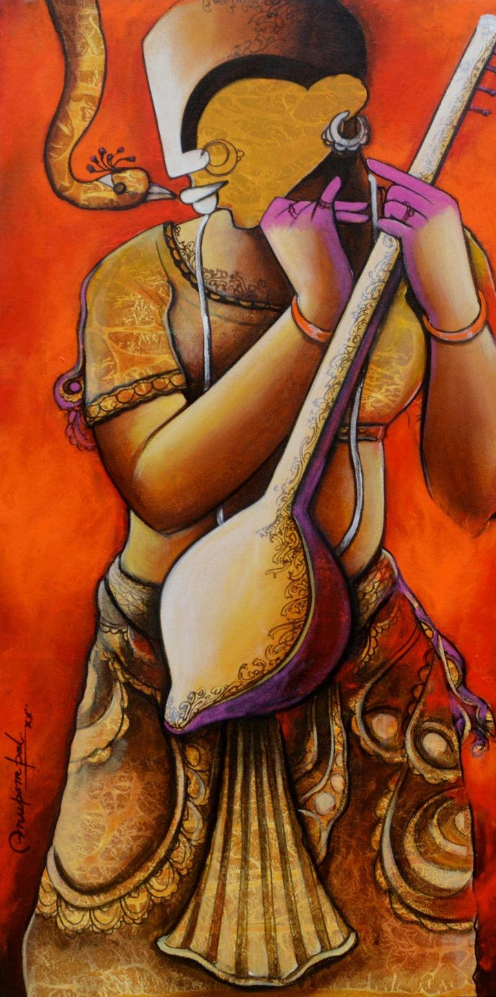 Element Of Devotion Painting by Anupam Pal | ArtZolo.com