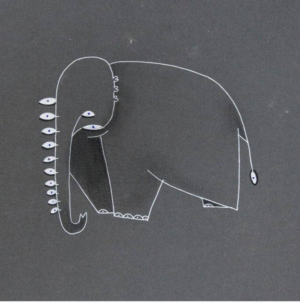 Elephant Drawing by Darshan Mahajan | ArtZolo.com