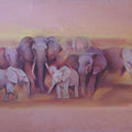 Animals oil painting titled 'Elephant', 24x30 inches, by artist Dinesh Mane on Canvas