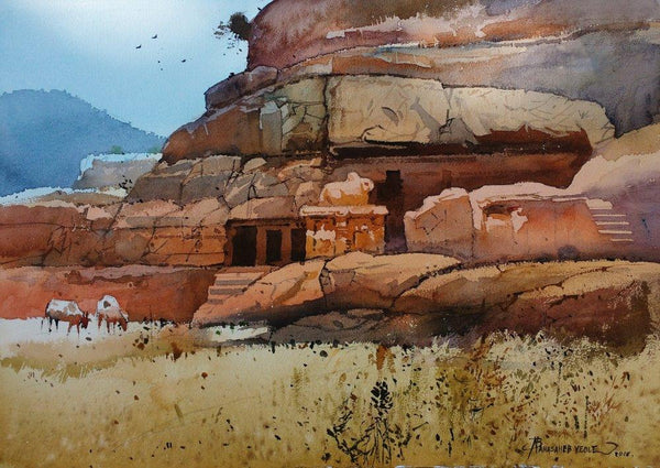 Ellora Cave 4 Painting by Nanasaheb Yeole | ArtZolo.com