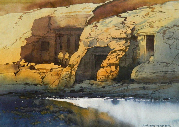 Ellora Cave Painting by Nanasaheb Yeole | ArtZolo.com