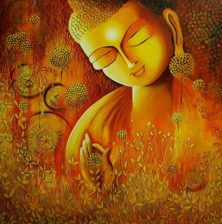Emerging Buddha 3 Painting by Nitu Chhajer | ArtZolo.com