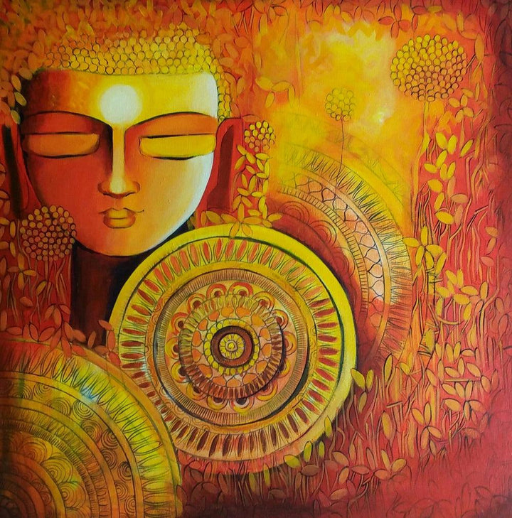 Emerging Budhha 1 Painting by Nitu Chhajer | ArtZolo.com
