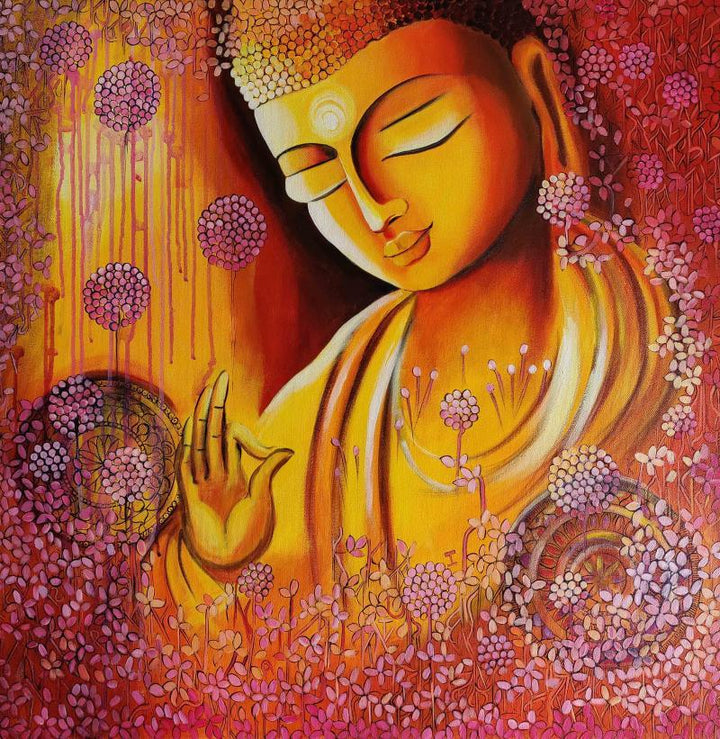 Emerging Budhha 4 Painting by Nitu Chhajer | ArtZolo.com