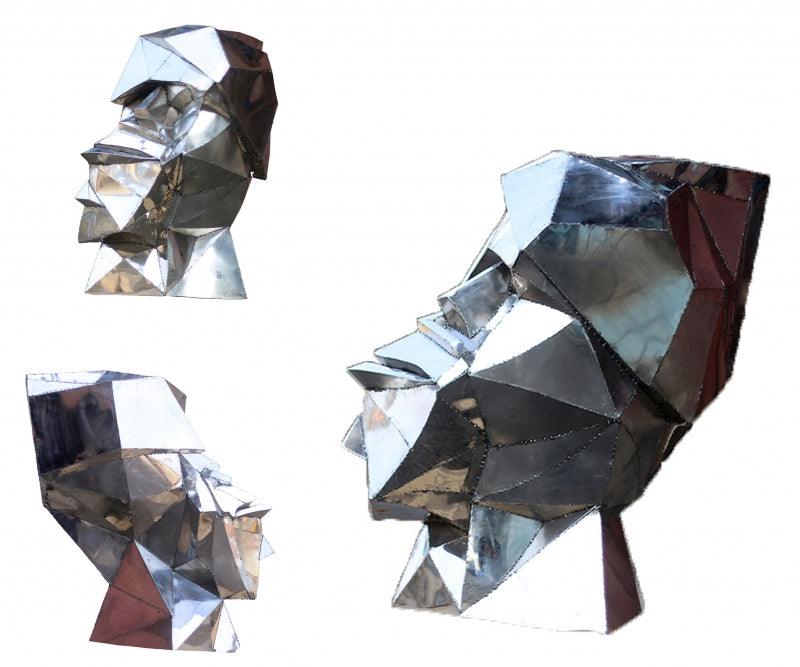 Figurative sculpture titled 'Emotions', 67x51x51 inches, by artist Swapnil Godase on Stainless Steel