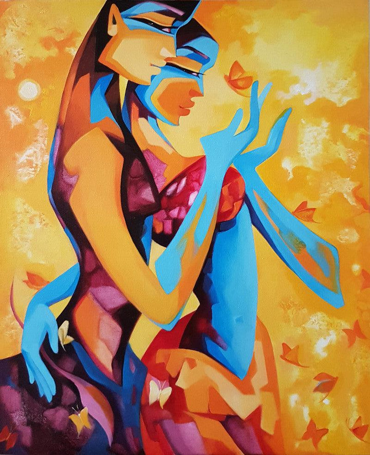 Enamored 2 Painting by Laxmi Mysore | ArtZolo.com
