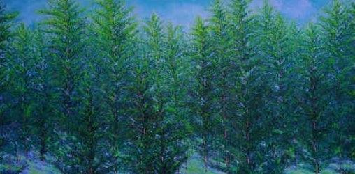 Enchanted Pines Painting by Pardeep Singh | ArtZolo.com