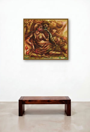 Eternal Love (Natures Silent Dialogue) by artist Darshan Sharma displayed in a Industrial Hotel Suite