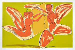 Figurative serigraphs painting titled 'Ethereal', 40x60 inches, by artist Jatin Das on Paper