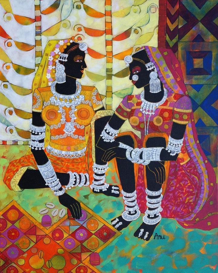 Ethnic Serendipity 150 Painting by Anuradha Thakur | ArtZolo.com