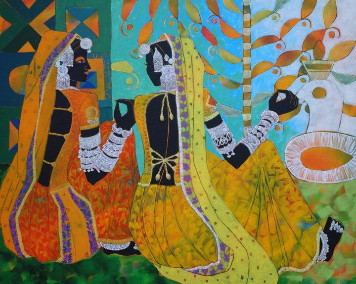 Ethnic Serendipity 153 Painting by Anuradha Thakur | ArtZolo.com
