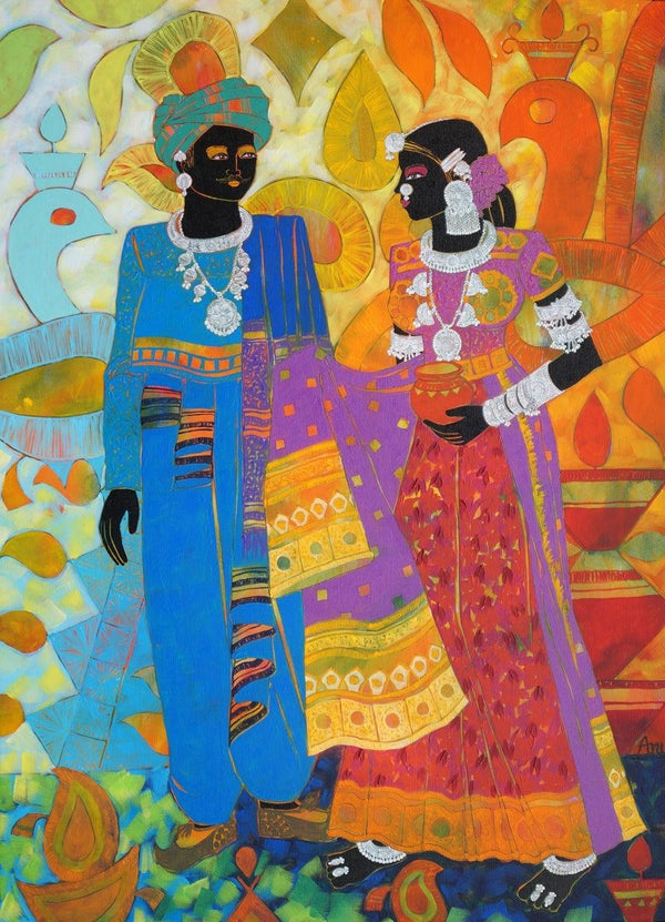 Ethnic Serendipity 157 Painting by Anuradha Thakur | ArtZolo.com