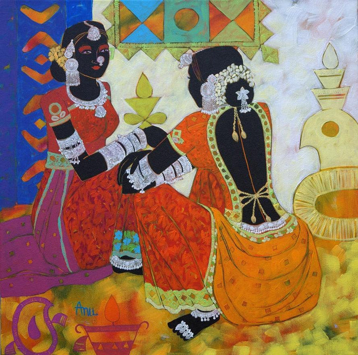 Ethnic Serendipity 160 Painting by Anuradha Thakur | ArtZolo.com