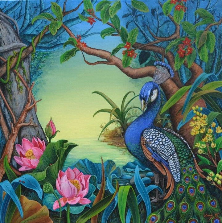 Evening Song 6 Painting by Vani Chawla | ArtZolo.com