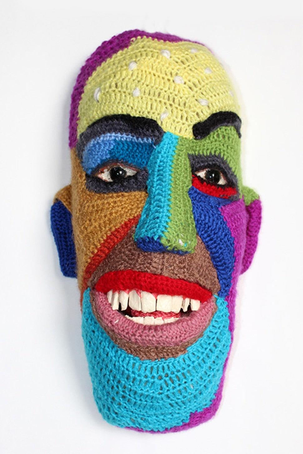 Figurative sculpture titled 'Face 13', 16x6x5 inches, by artist Archana Rajguru on Mixed Media