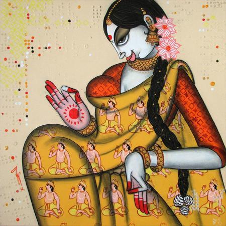 Face 15 Painting by Varsha Kharatamal | ArtZolo.com