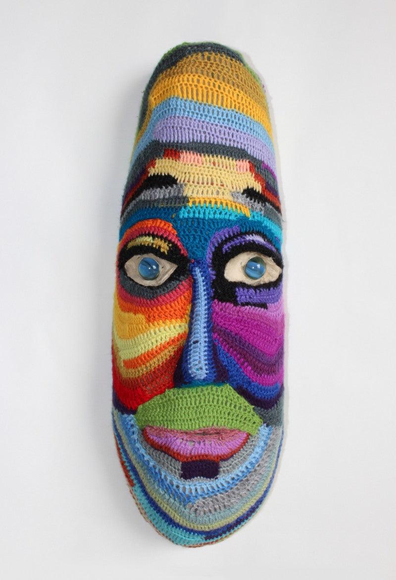 Figurative sculpture titled 'Face 2', 21x9x6 inches, by artist Archana Rajguru on Mixed Media