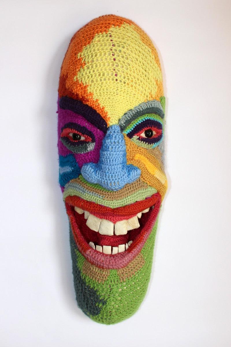 Figurative sculpture titled 'Face 8', 21x9x6 inches, by artist Archana Rajguru on Mixed Media