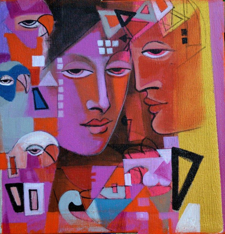 Face Within Painting by Madan Lal | ArtZolo.com