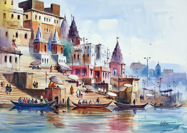 Fall In Love With Banaras Painting by Gulshan Achari | ArtZolo.com