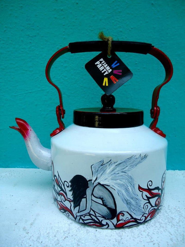 Fallen Angel Tea Kettle Handicraft by Rithika Kumar | ArtZolo.com