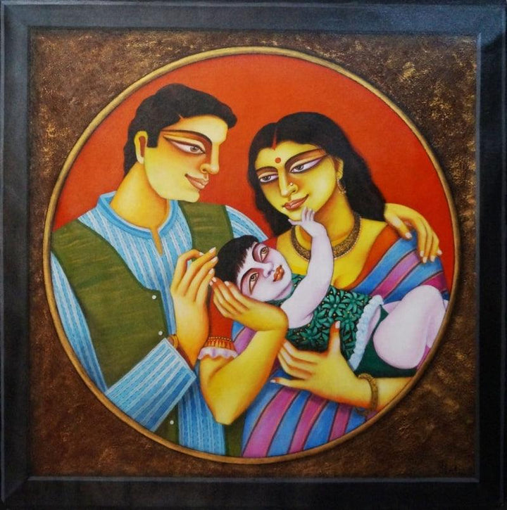 Family 2 Painting by Gautam Mukherjee | ArtZolo.com