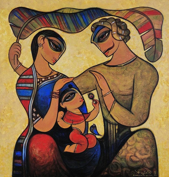 Family 6 Painting by Ramesh Gujar | ArtZolo.com