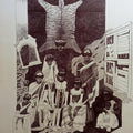 contemporary pen ink drawing titled 'Family Album', 30x22 inches, by artist Sourav Nandy on Paper