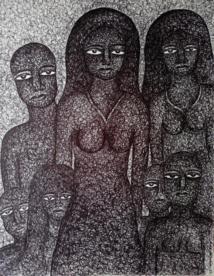 Family Drawing by Ankita Dutta | ArtZolo.com