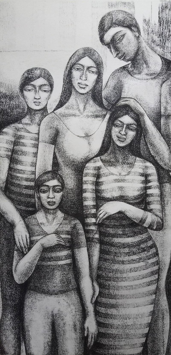 Family Drawing by Sumana Nath De | ArtZolo.com