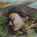 Figurative oil painting titled 'Fantasy 1', 34x52 inches, by artist Darshan Sharma on Canvas