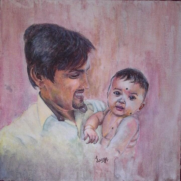 Fathers Pride Painting by Lasya Upadhyaya | ArtZolo.com