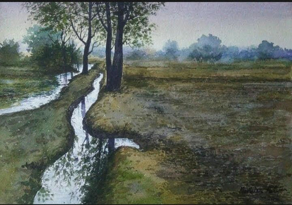 Field Painting by Madhukar Mahajan | ArtZolo.com