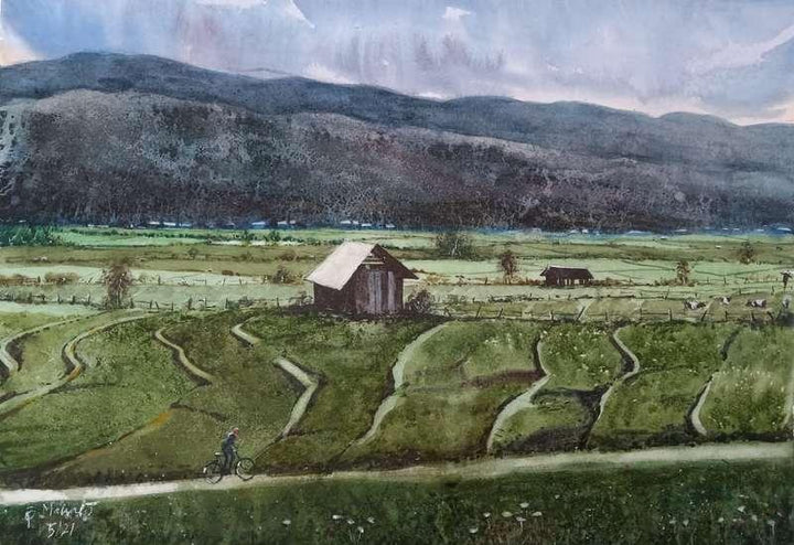 Fields Of Manipur Painting by Bhuwan Mahato | ArtZolo.com