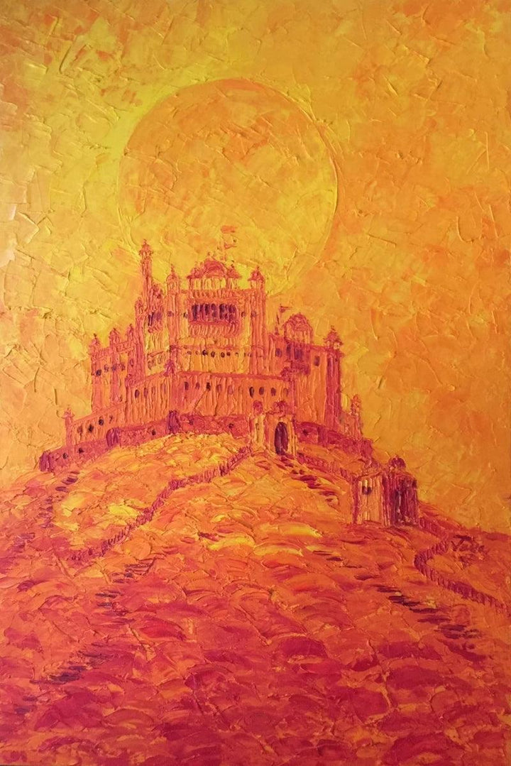 Fire In The Sky Painting by Jaya Javeri | ArtZolo.com