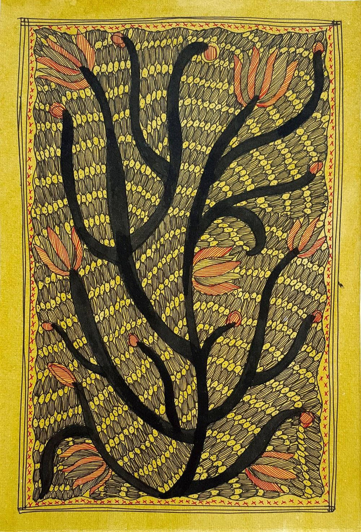 Fireflies Traditional Art by Asha Devi | ArtZolo.com
