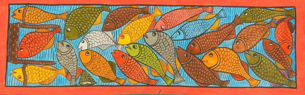 Fish Pool Painting by Amaidi Crafeteria | ArtZolo.com