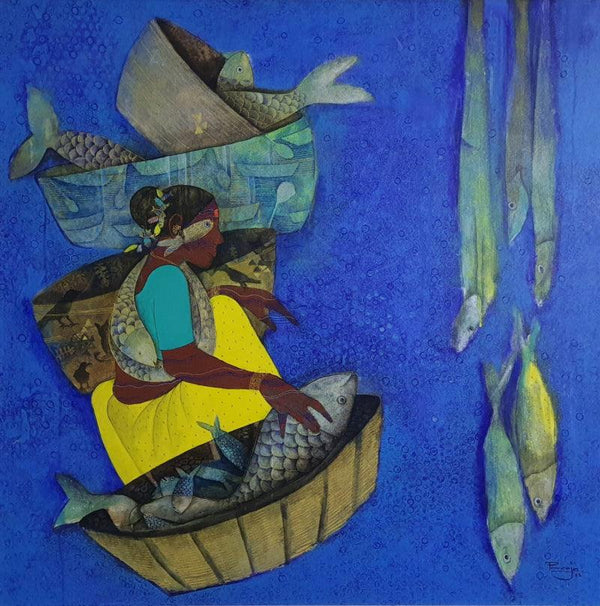 Fisher Women 2 Painting by Pooja Shelke | ArtZolo.com