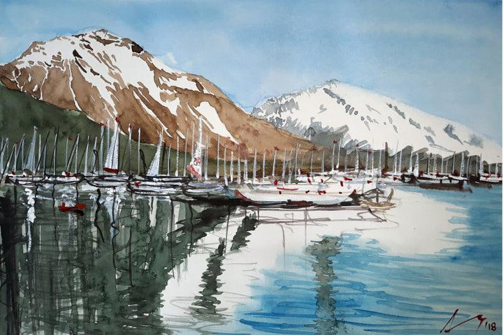 Fjords Of Alaska Painting by Arunava Ray | ArtZolo.com