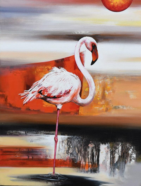Flamingo 4 Painting by Vishwajeet Naik | ArtZolo.com