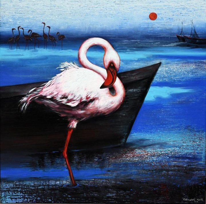 Flamingo 6 Painting by Vishwajeet Naik | ArtZolo.com