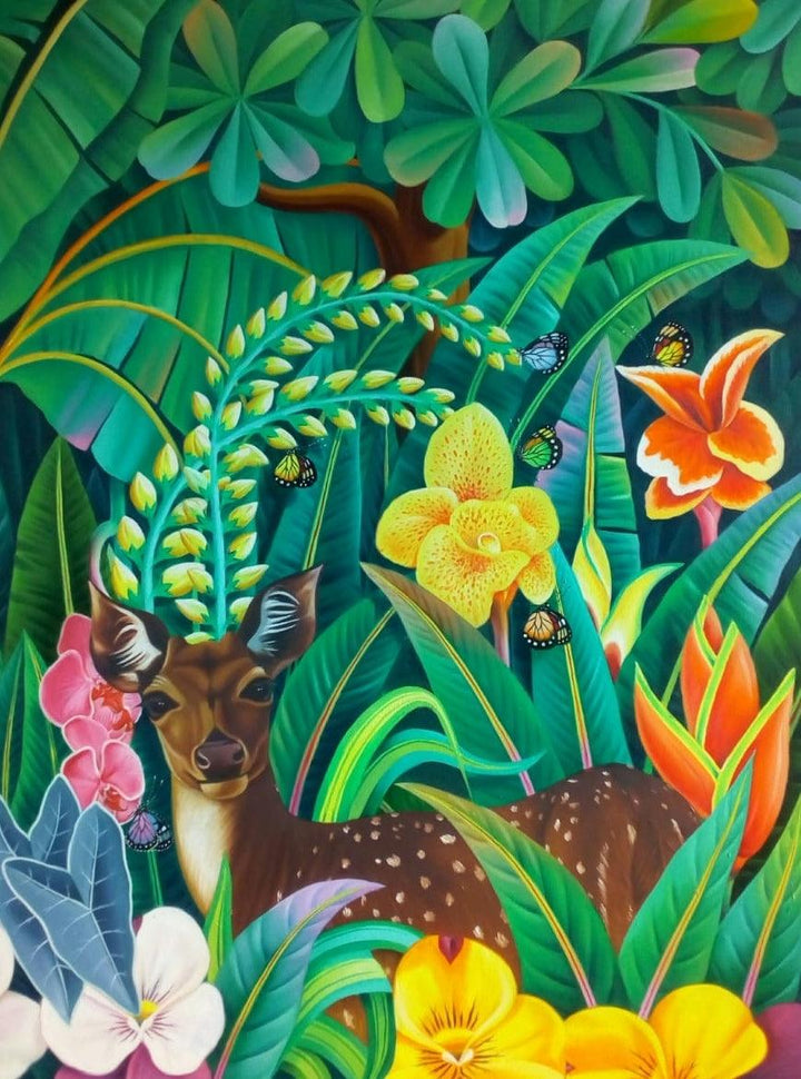 Flora And Fauna Painting by Murali Nagapuzha | ArtZolo.com