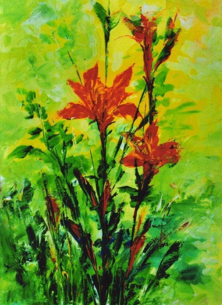 Floral 2 Painting by Np Pandey | ArtZolo.com