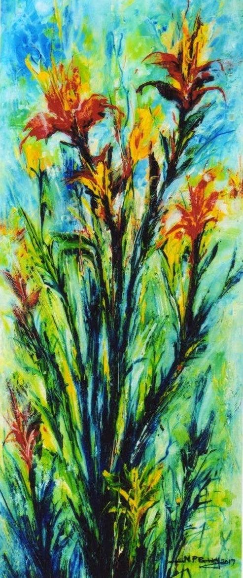 Floral 3 Painting by Np Pandey | ArtZolo.com