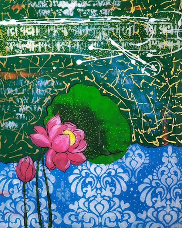 Flower 3 Painting by Gopal Roy | ArtZolo.com