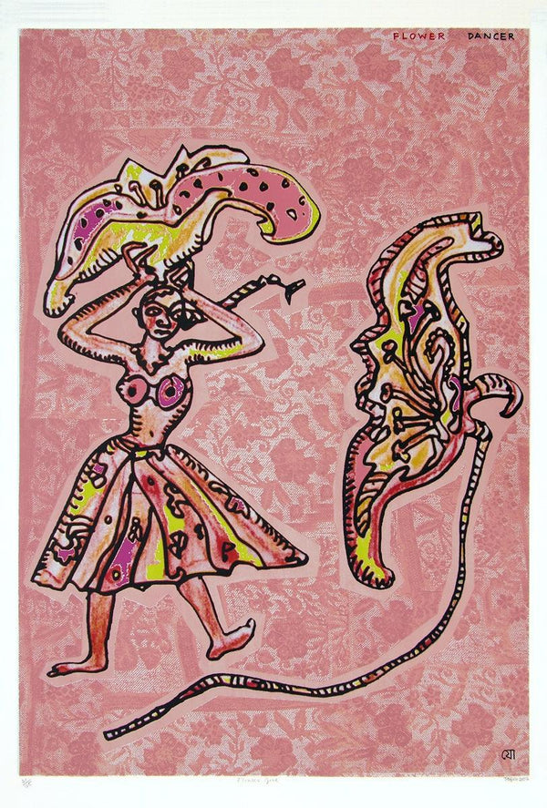 Flower Dancer Painting by Jogen Chowdhury | ArtZolo.com