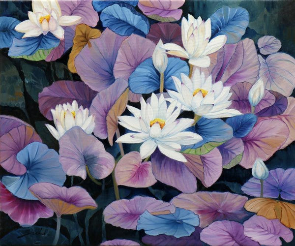 Flower Series 13 36X30 Painting by Sulakshana Dharmadhikari | ArtZolo.com