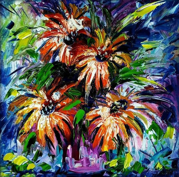 Flowers 2 Painting by Bahadur Singh | ArtZolo.com