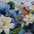Nature oil painting titled 'Flowers', 30x48 inches, by artist Sulakshana Dharmadhikari on canvas