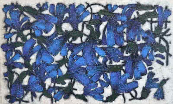Flowers Bed Painting by Basuki Dasgupta | ArtZolo.com